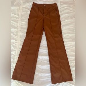 Brown Leather Pants Wild Fable